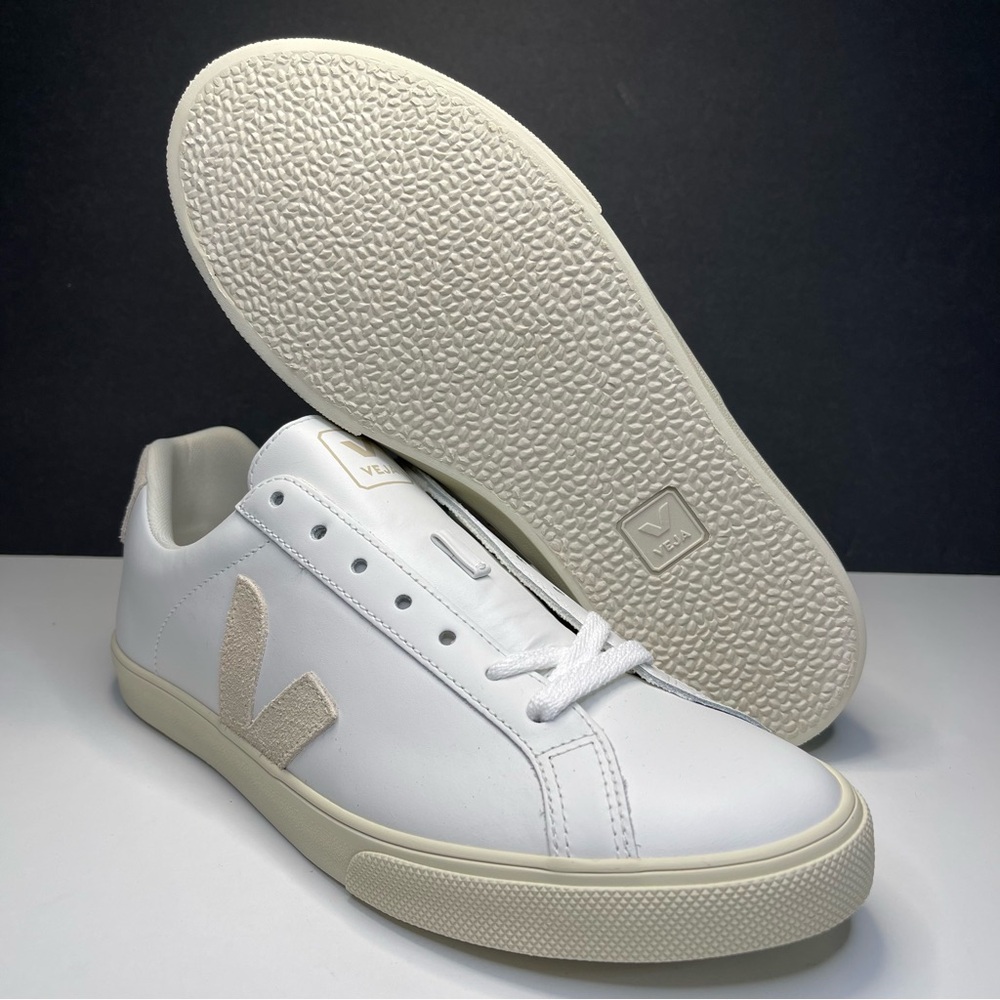 Veja Esplar Logo Leather Sneaker Women's Size 9 Extra White / Sable